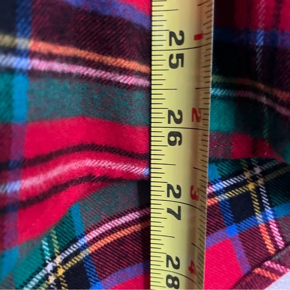 Land’s End 100% Cotton Soft Flannel Button Down Shirt-Men’s L-Red/Green-Winter - Picture 11 of 11